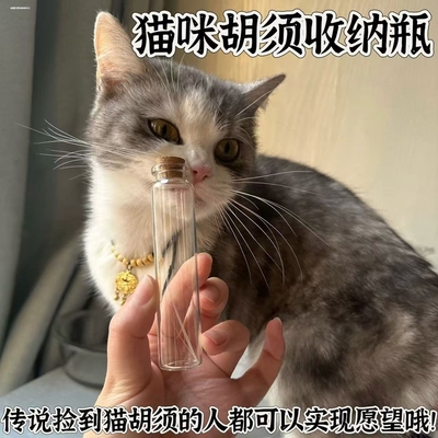 猫咪胡须收纳盒宠物狗狗毛发收藏瓶纪念猫须胡子收集器用品