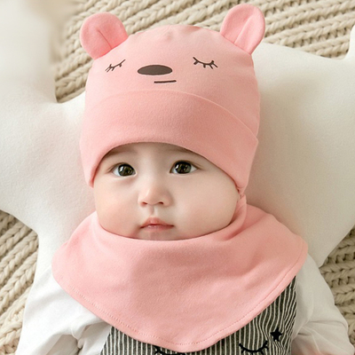 婴儿春秋帽子女宝宝秋季纯棉男宝