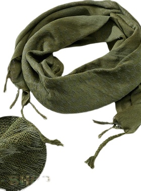 德军美军Shemagh户外休闲防沙防风保暖纯色巴基斯坦棉布围巾男女