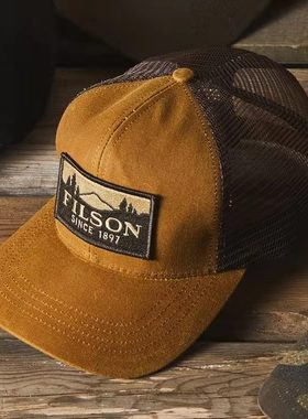 美式Filson Logger Mesh休闲夏季油蜡防水网眼透气舒适棒球帽子男