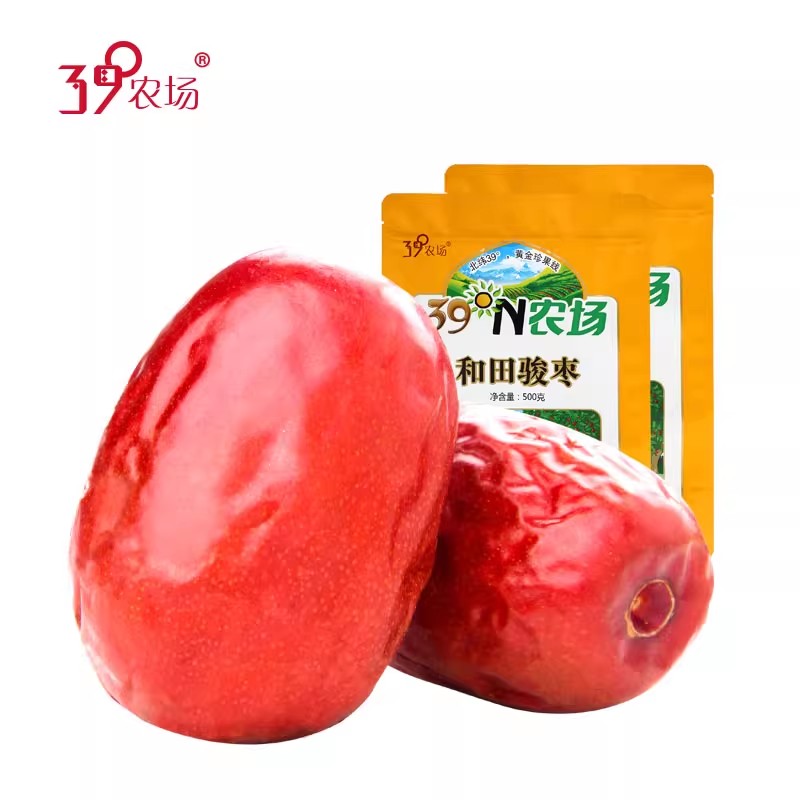 19年链接 新疆六星特等和田大枣500g 红枣精品特产红枣干可夹核桃
