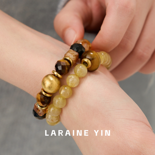 【买3免1】虎眼石金发晶串珠手链 转运小众高级感 DIY 水晶腕饰