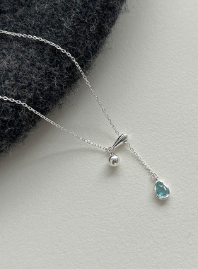 气质网红可调节水滴项链S925纯银