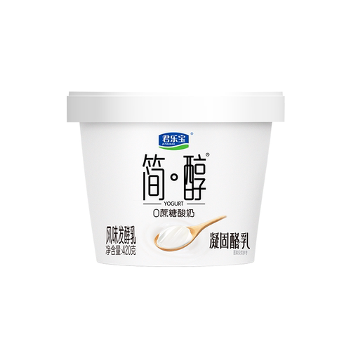 【天猫u先】君乐宝简醇0添加蔗糖酸奶凝固酪乳420g*1桶