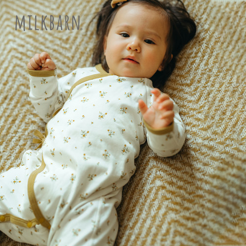 Milkbarn新生婴儿系带连体服