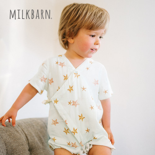 Milkbarn婴幼儿斜襟连体衣