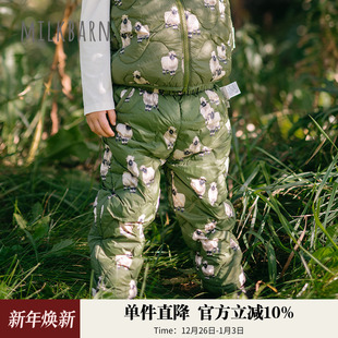 男女童加厚长裤 宝宝外穿棉裤 儿童轻薄羽绒裤 Milkbarn2025秋冬新品