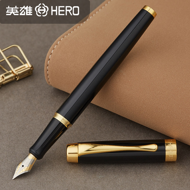 英雄钢笔1519a成人商务办公练字签名学生专用笔书法书写金属墨水笔