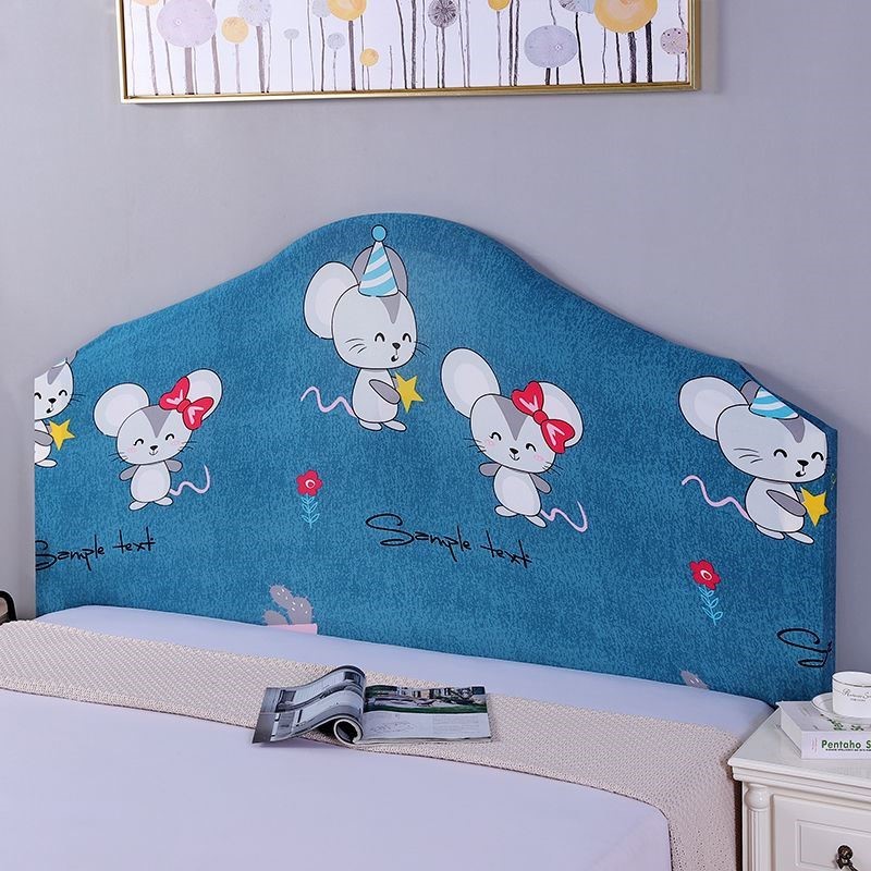 弧形床头罩全包万能中式