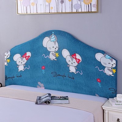 弧形床头罩全包万能中式