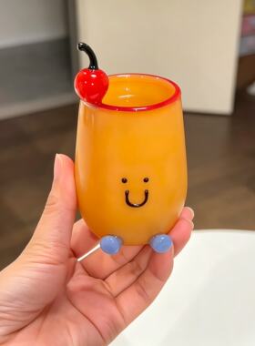 可爱樱桃琉璃杯子小酒杯