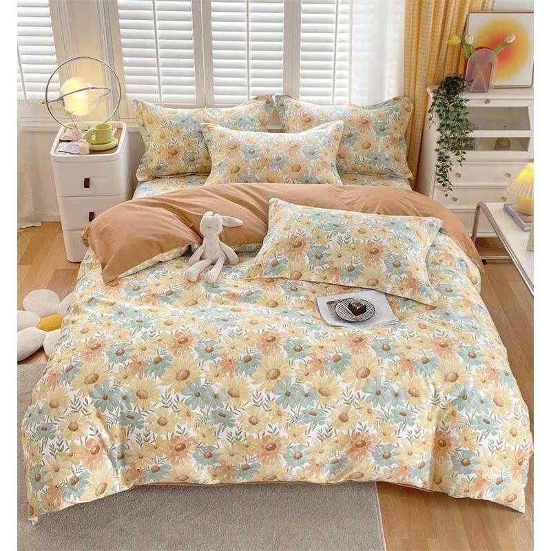 雅芳婷全棉斜纹被套单件1.5m1.8m2m床单双人纯棉被罩学生床笠被套