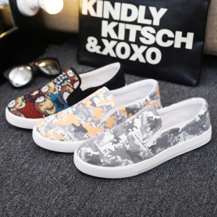 男鞋 潮流百搭运动鞋 透气帆布鞋 休闲板鞋 子男懒人一脚蹬 男士 秋季