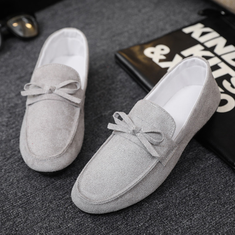 冬季反绒皮豆豆鞋男一脚蹬懒人鞋软底乐福鞋红色金属扣l休闲男鞋,流行男鞋,乐福鞋（豆豆鞋）,淘宝优惠券,粉丝福利购,淘宝优惠卷