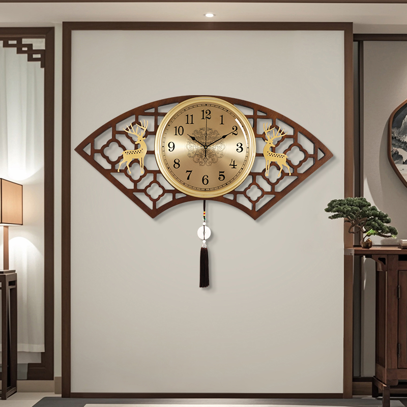 2025新款新中式客厅挂钟