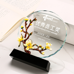 高档新款水晶奖杯定制节日纪念品