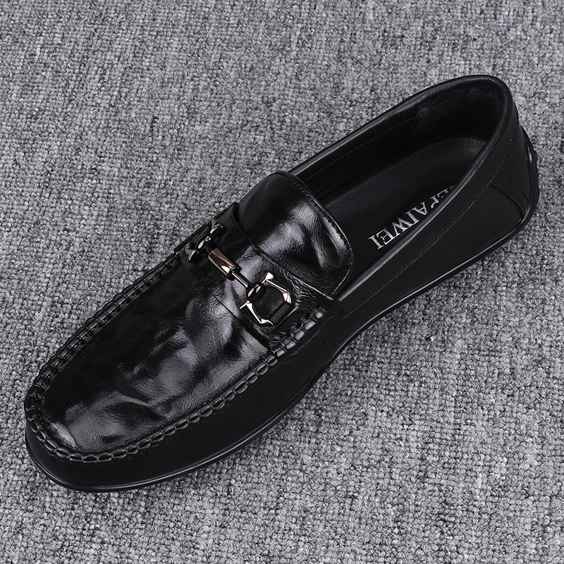 透气懒人豆豆鞋男真皮百搭驾车鞋