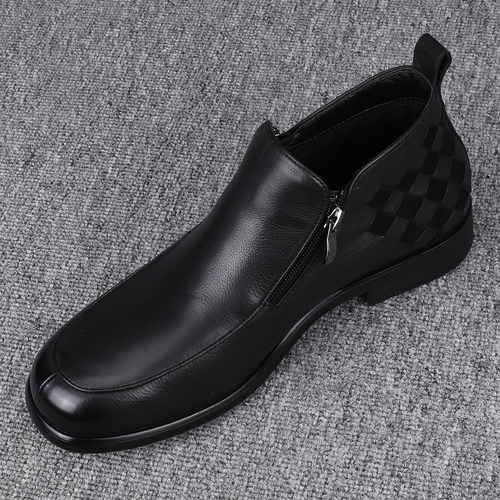 冬季真皮高帮休闲皮鞋