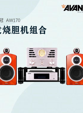 丹麦皇冠AVANCE Aw-170组合电子管胆机音响hifi蓝牙音箱功放套装