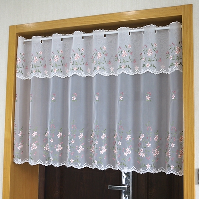 咖啡帘刺绣镂空布艺欧式美式窗帘