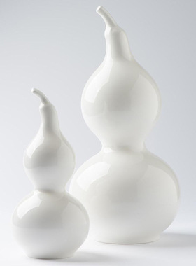 唐山骨瓷福禄吉祥葫芦家居摆件