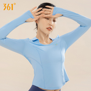 361瑜伽服女运动上衣显瘦弹力修身健身衣长袖运动跑步上衣瑜伽T恤