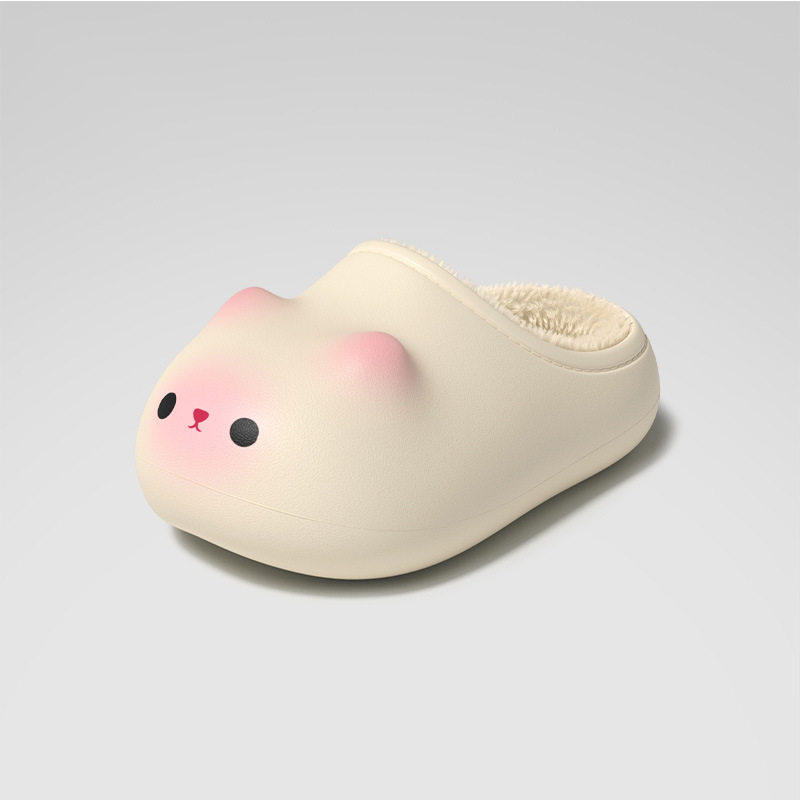 EVA猫咪大童棉拖鞋女童防滑冬季新款室内防水外穿大学生棉鞋亲子