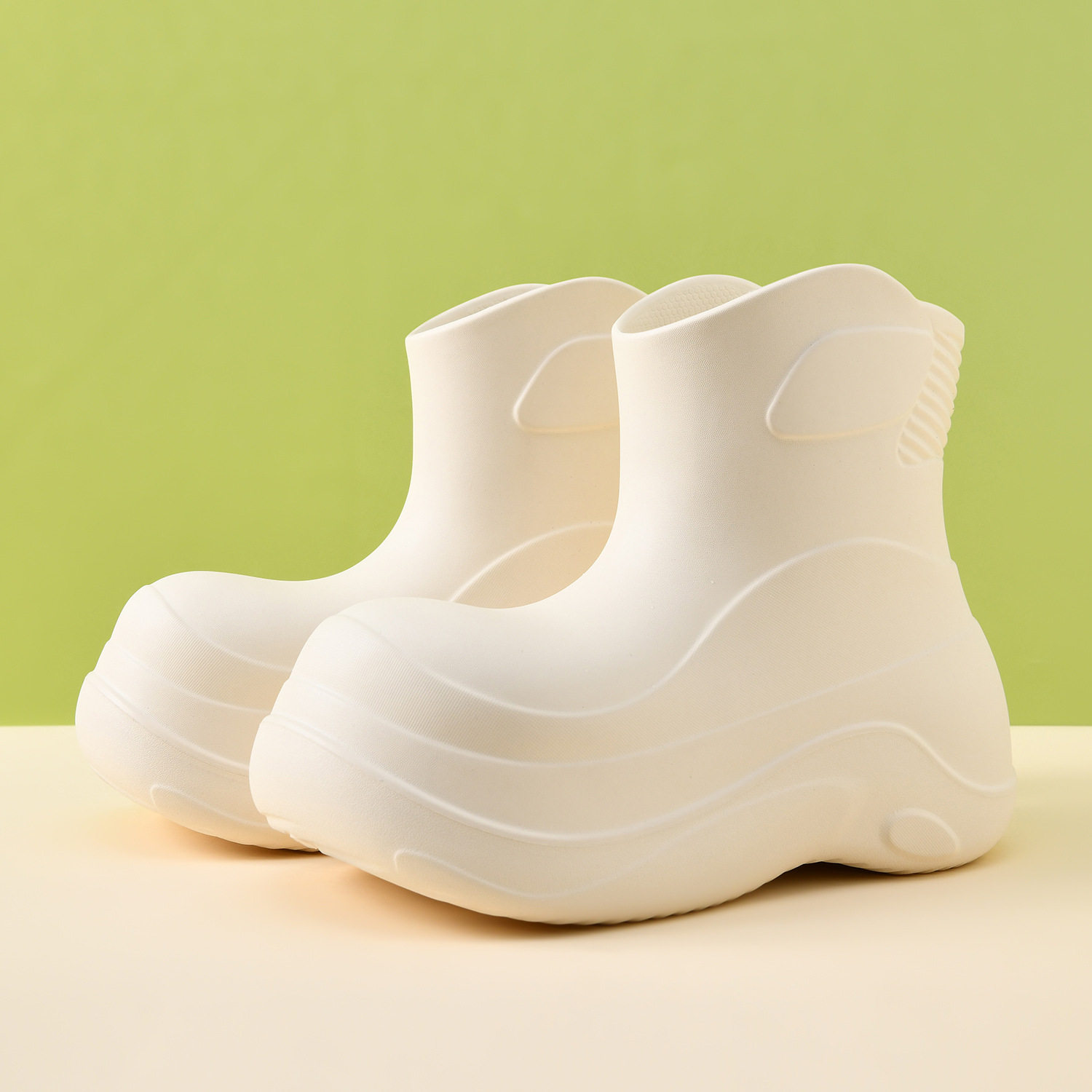 EVA网红大头大童雨靴女童防滑夏季新款短筒红色雨鞋学生水鞋女孩