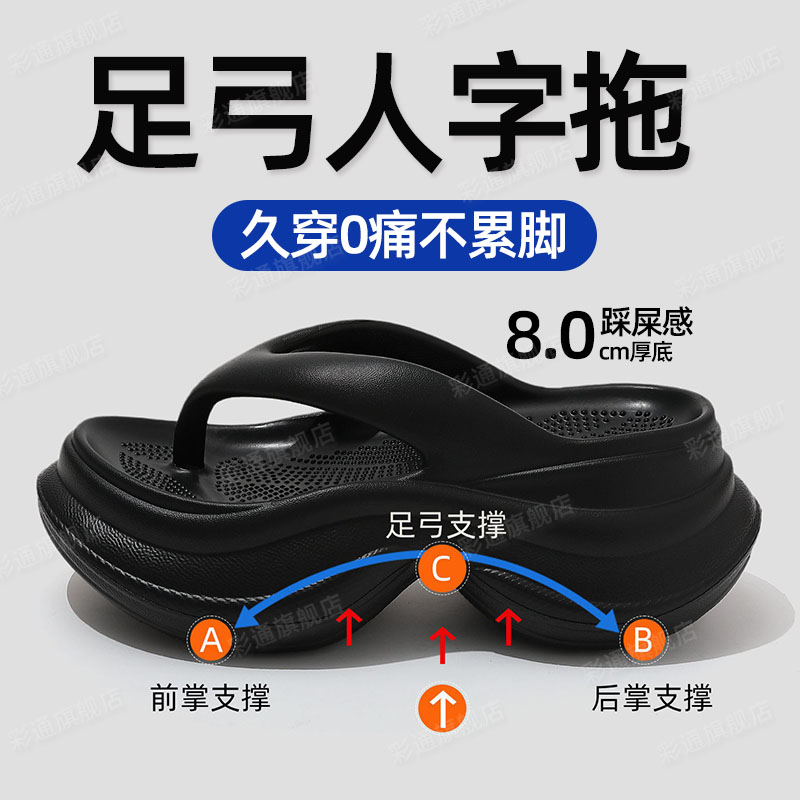【足弓支撑】人字拖EVA防滑防臭