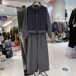 欧洲站休闲排骨50羽绒服套装短款2026秋冬新款阔腿裤两件套61597