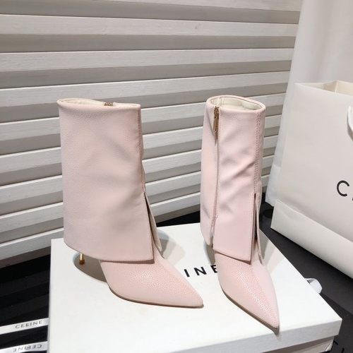 显瘦法式尖头高跟短靴女2025秋冬新网红气质裤管靴加绒细跟时装靴