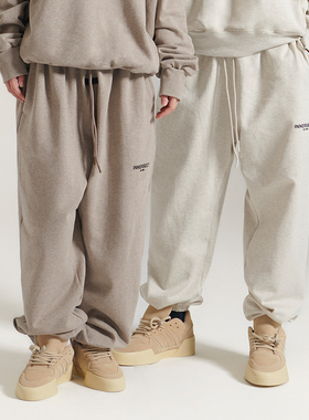 INNERSECT针织休闲裤纯色潮牌美式束脚长裤男女同款宽松卫裤裤子