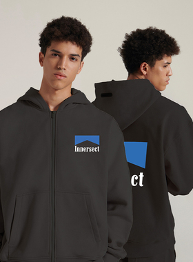 INNERSECT三生万物连帽开衫卫衣潮牌男2024休闲外套上衣宽松帽衫