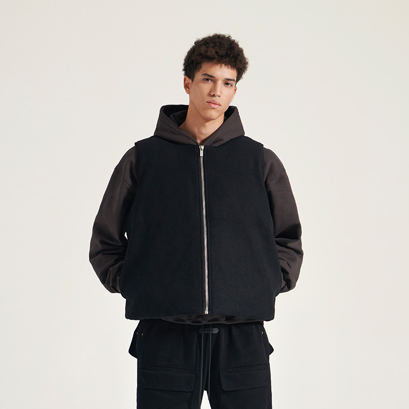 INNERSECT西部牛仔系列纯色马甲基础款春秋新款外套美式情侣款