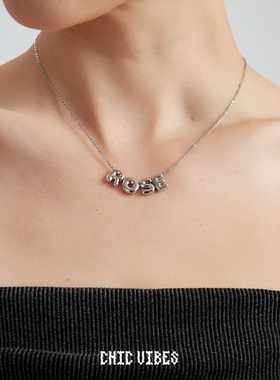 ChicVibes 【银色Mini光面泡泡】~个性定制26个字母项链ins风