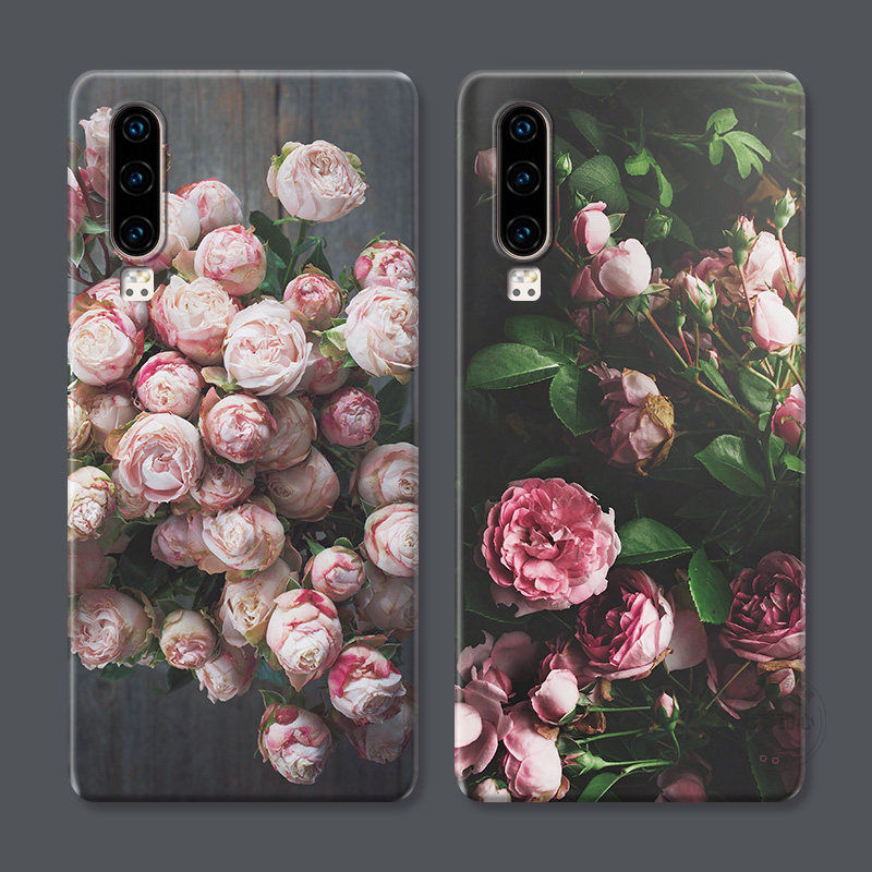 文艺玫瑰花适用华为p60手机壳p50p40p30pro+冷淡风p20p10p9唯美plus简约女款耐脏e软十,3C数码配件,手机保护套/壳,淘宝优惠券,粉丝福利购,淘宝优惠卷