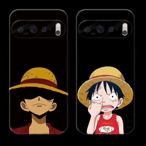 可爱搞怪路飞适用谷歌Pixel10手机壳9pro/8/7/6A海贼王XL动漫男生简约女款耐脏防摔软