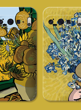 油画向日葵适用谷歌Pixel10手机壳9pro/8/7/6A梵高名画XL文艺术耐脏女款软