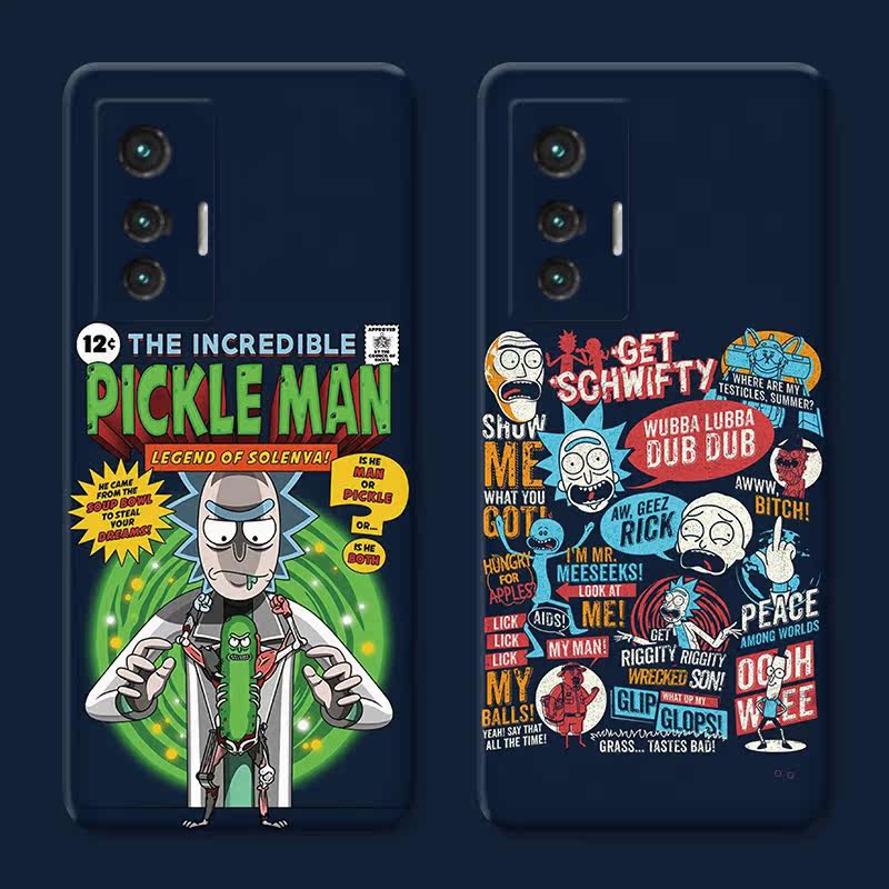 瑞克和莫蒂适用vivo x80手机壳x100x90x70x30pro+个性x20x9x7x6plus创意搞怪s女款软t