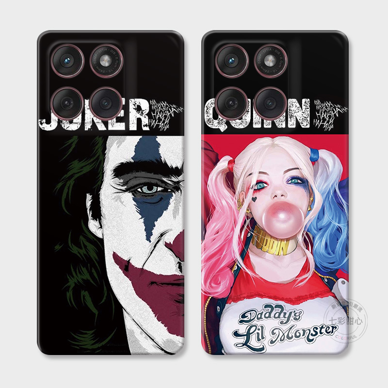 小丑杰克适用摩托罗拉edge60pro手机壳50/40/S30/G86G85G84G75G56G55G54个性奎恩情侣时尚男生女款耐脏软