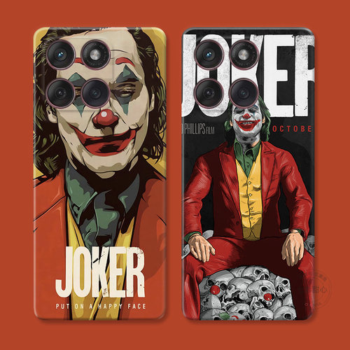 小丑joker适用摩托罗拉edge60pro手机壳50/40/S30/G86G85G84G75G56G55G54复古个性男生搞怪趣味创意女款软