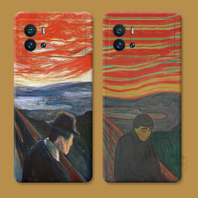 孤独油画适用vivo 爱酷iqoo9手机壳11文艺10蒙克8pro复古neo7se/6/5/3活力竞速版男生女款软,3C数码配件,手机保护套/壳,淘宝优惠券,粉丝福利购,淘宝优惠卷