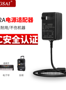 景赛9V2A电源适配器通用广场舞音箱拉杆音响充电器先科金正家用便携式移动DVD雅萌美容仪电源线dc9伏1.2A1.5A