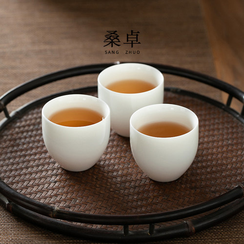 德化白瓷杯子羊脂玉个人杯喝茶杯