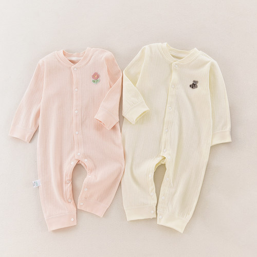 哗哗米奇纯棉春秋无骨连体衣