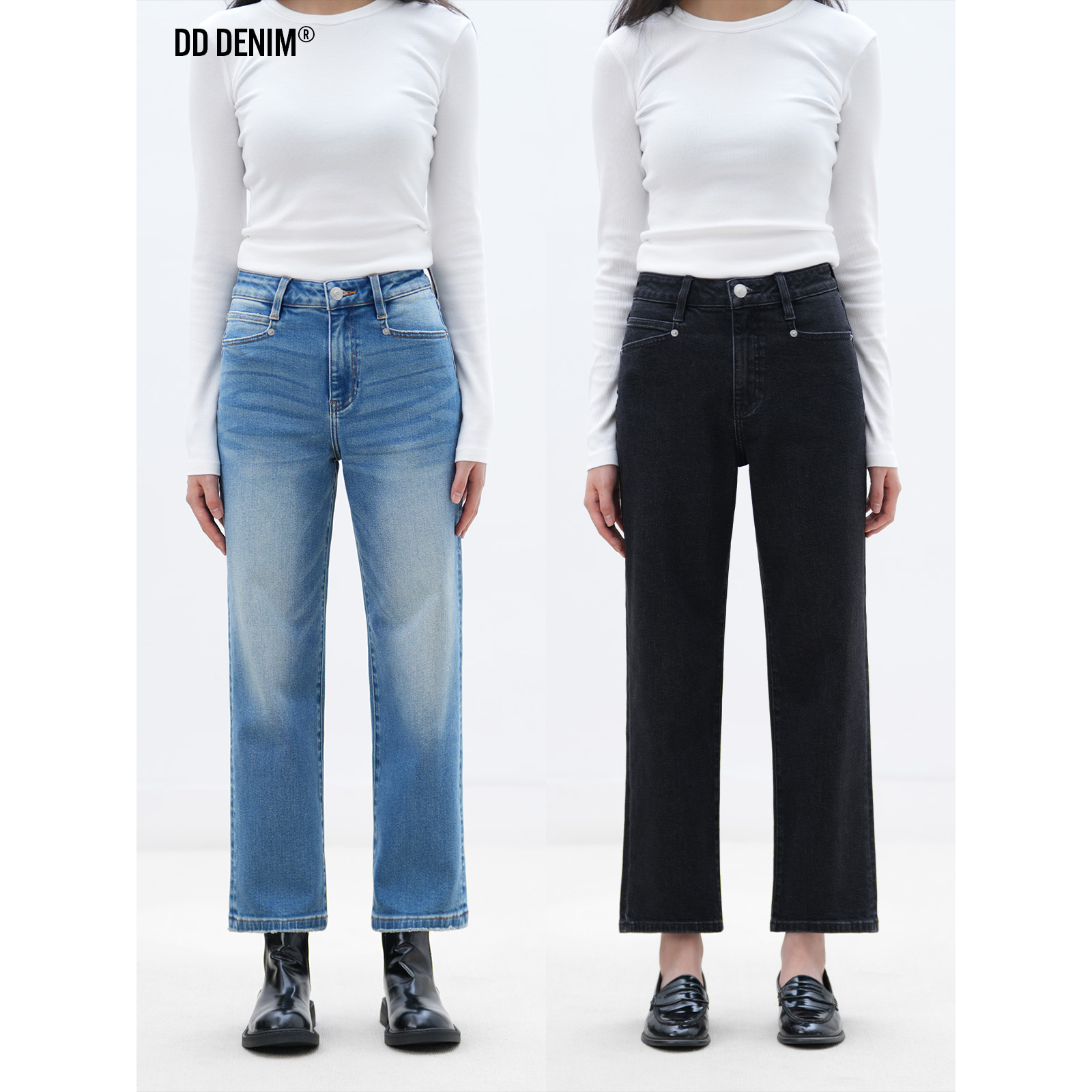 LessisMore中腰直筒九分裤