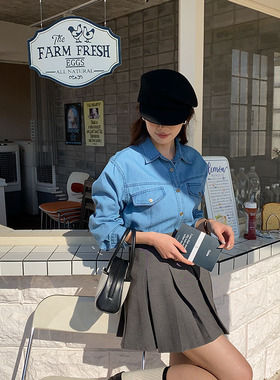 SUNS巨舒服全棉水洗 早春新品法式正蓝缝线牛仔衬衫外套 ZY00827