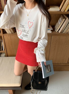 SUNS济州岛邂逅 爱心彩色涂鸦字母防晒大T恤宽松慵懒圆领女ZY2903