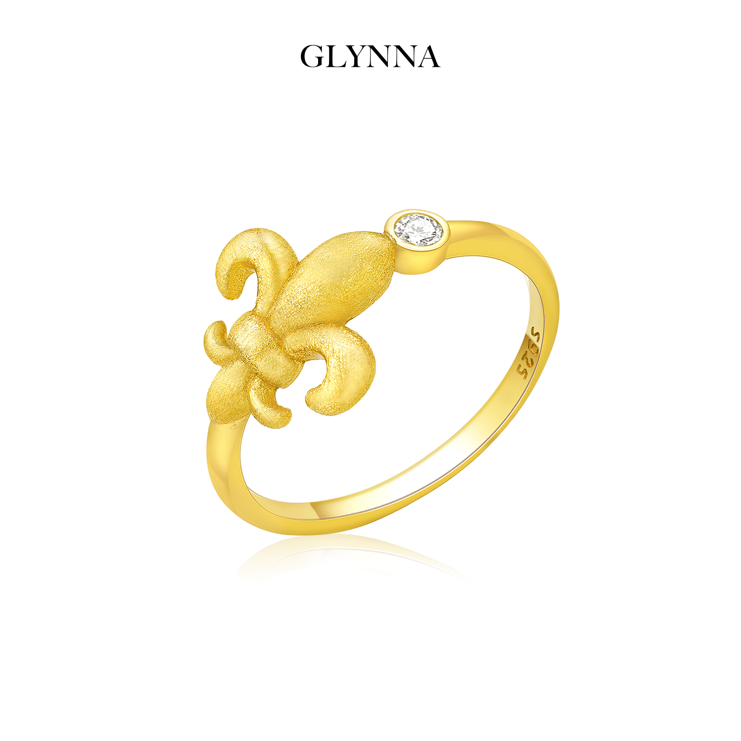 S925纯银尾戒拉丝中古鸢尾花戒指复古轻奢高级感配饰送生日礼物