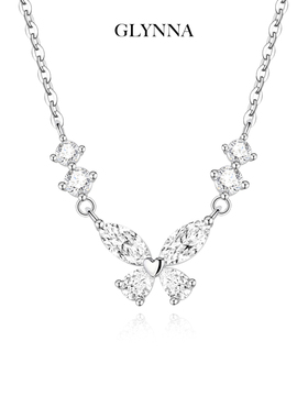 幻梦蝴蝶项链女纯银轻奢小众锁骨链女饰品配饰银饰高级感生日礼物